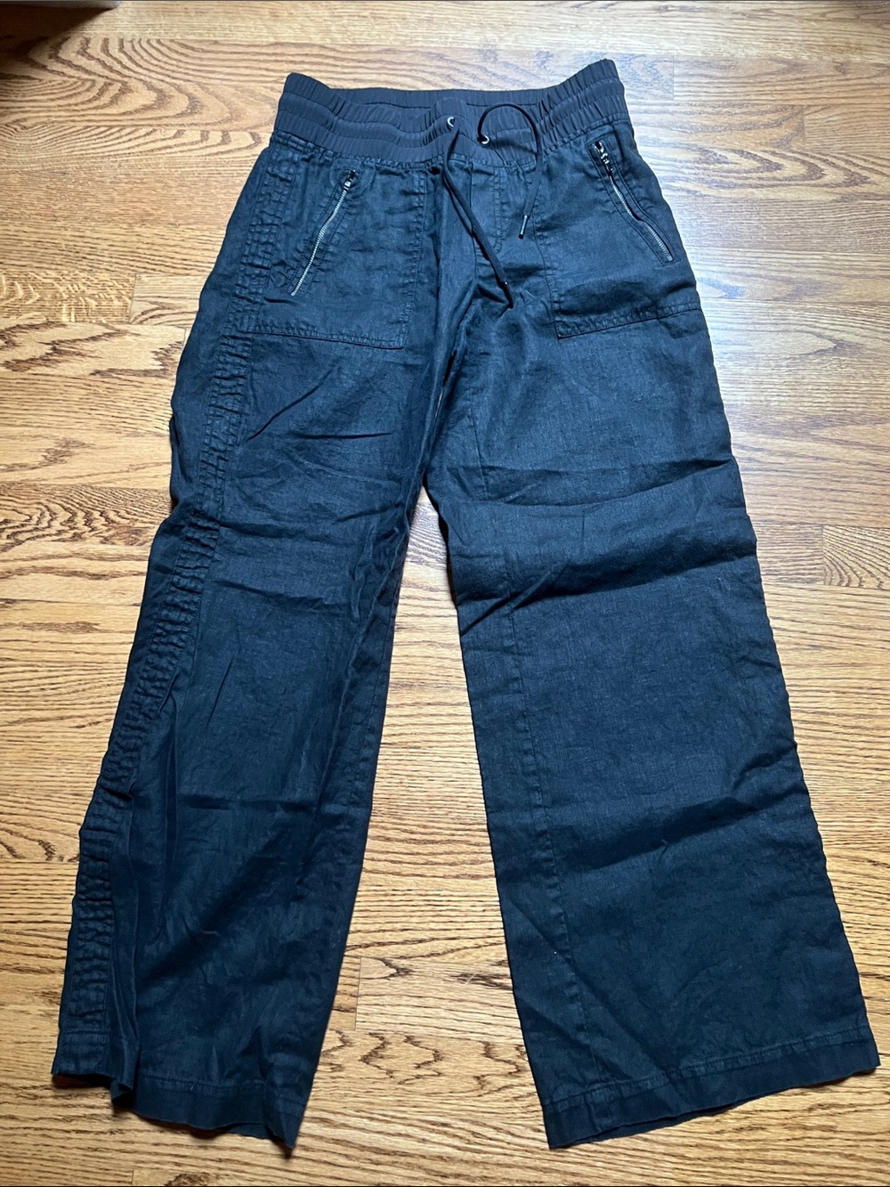 Athleta Retreat Wide Leg Linen Drawstring Pants